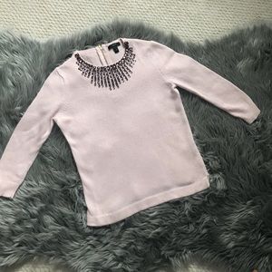 J Crew Beaded Sweater Jeweled Starburst